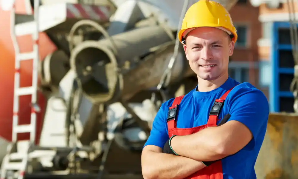Freddy World Security guard officer standing at construction site