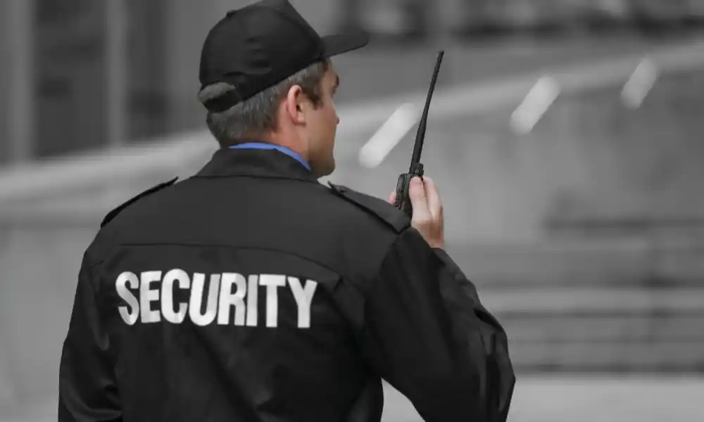 temporary security guard on duty in Boston MA