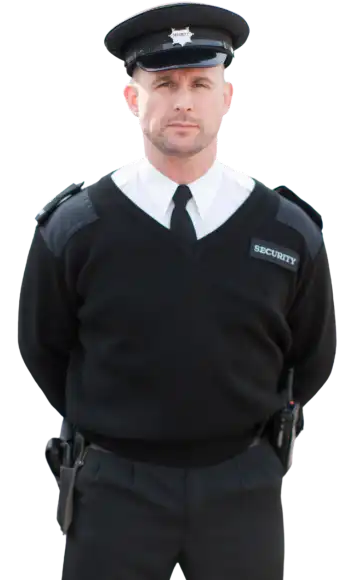 Home 6 Licensed male security guard in uniform providing services in Massachusetts
