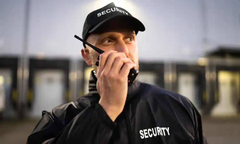 Unarmed security officer on duty at retail premises in Massachusetts